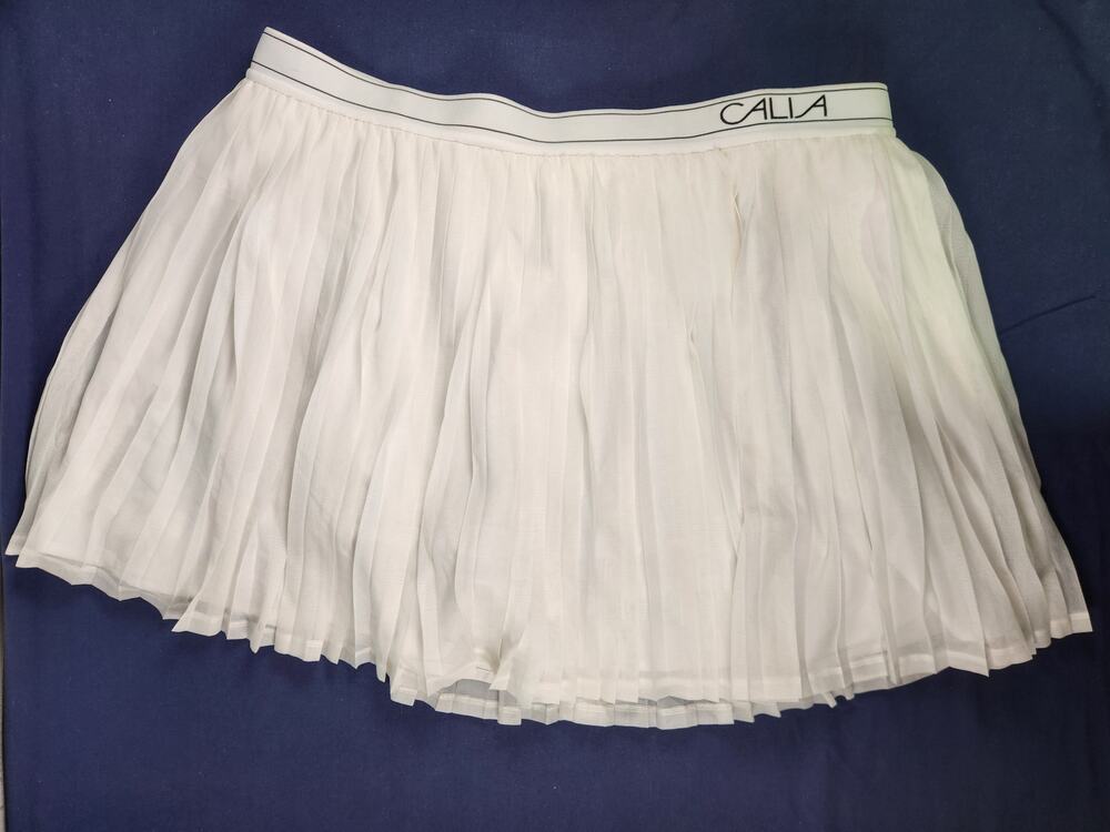 CALIA Pleated Mesh Skort Women’s XXL White Tennis Pickleball Golf NWT